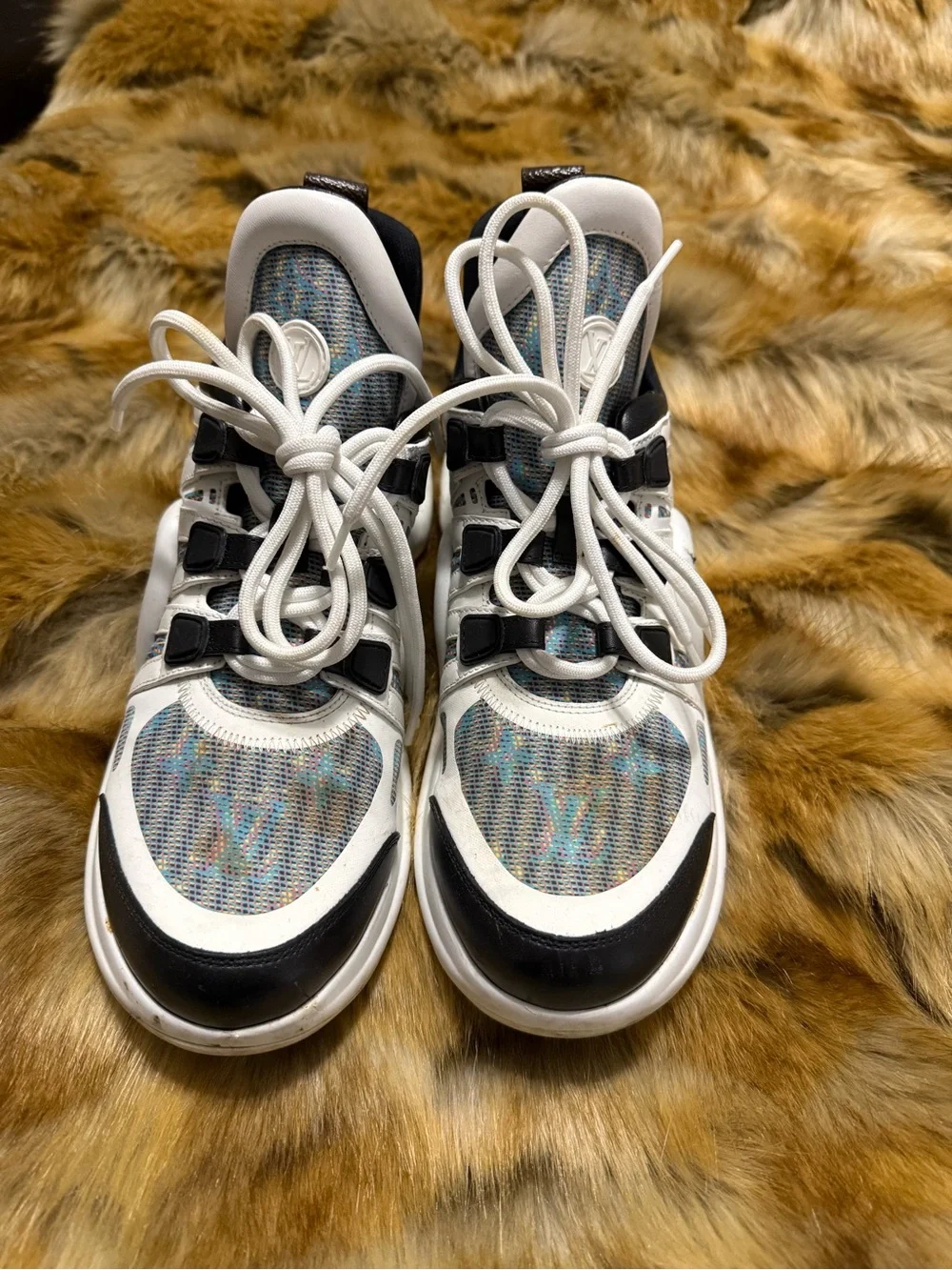 Louis Vuitton White Black Multicolor LV Archlight Sneakers
